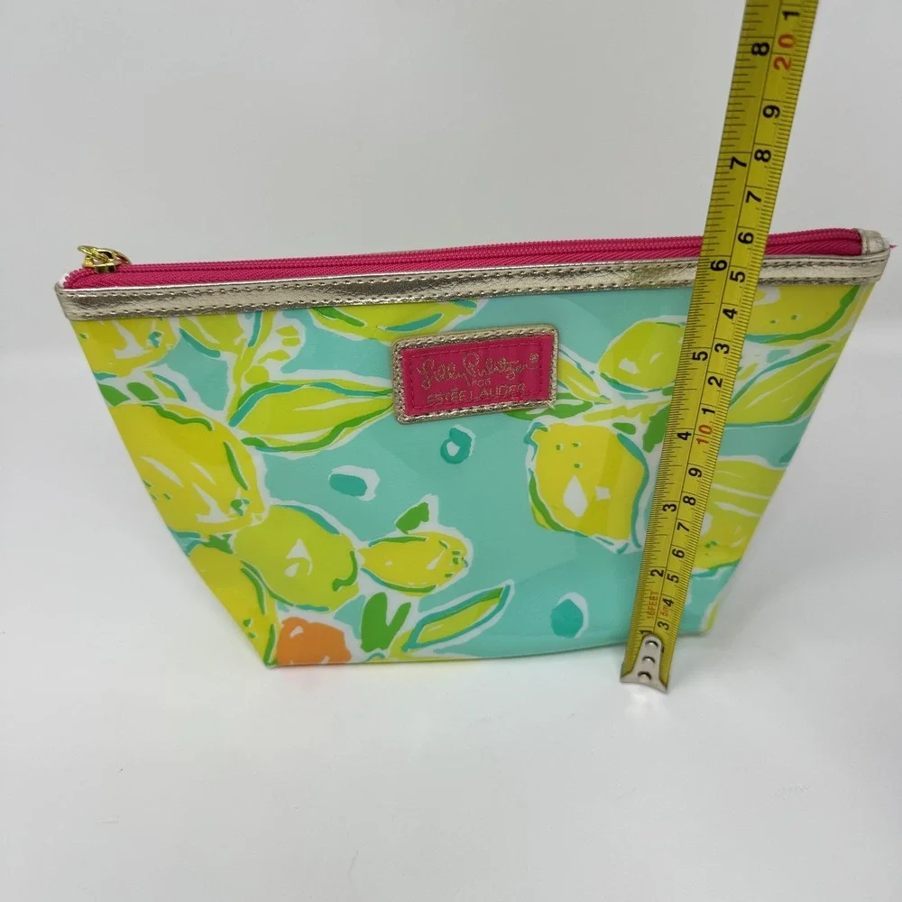 Lilly‎ Pulitzer Estee Lauder Citrus Cosmetic Bag Aqua Pink Travel Toiletry Pouch